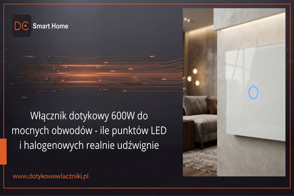 Recenzja techniczna: Łącznik dotykowy 600W do mocnych obwodów – ile punktów LED i halogenowych realnie udźwignie